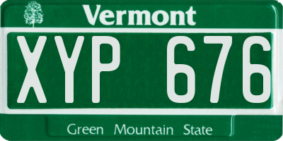 VT license plate XYP676
