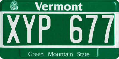 VT license plate XYP677