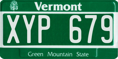 VT license plate XYP679