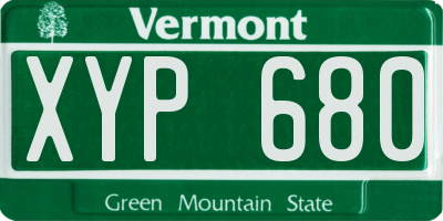 VT license plate XYP680