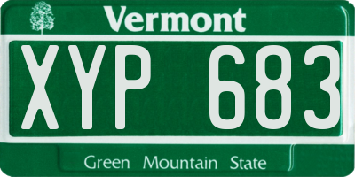 VT license plate XYP683