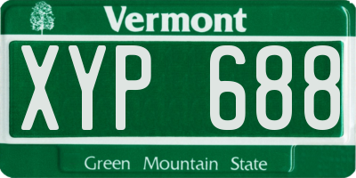 VT license plate XYP688