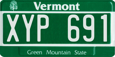 VT license plate XYP691
