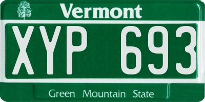VT license plate XYP693