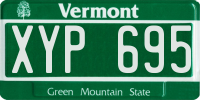 VT license plate XYP695