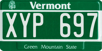 VT license plate XYP697