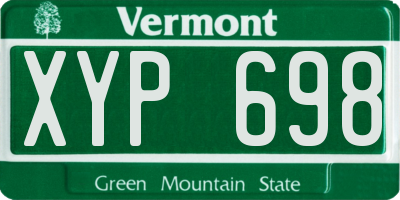 VT license plate XYP698