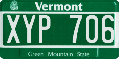 VT license plate XYP706