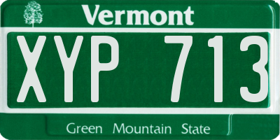 VT license plate XYP713