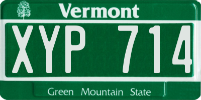 VT license plate XYP714