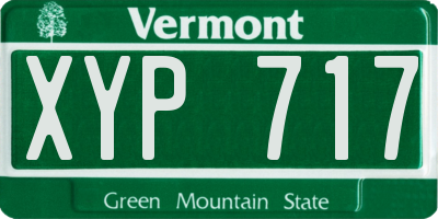 VT license plate XYP717