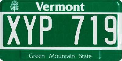 VT license plate XYP719