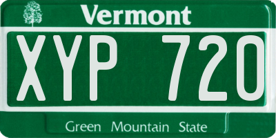 VT license plate XYP720
