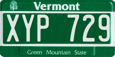 VT license plate XYP729