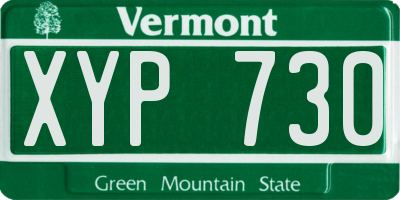 VT license plate XYP730