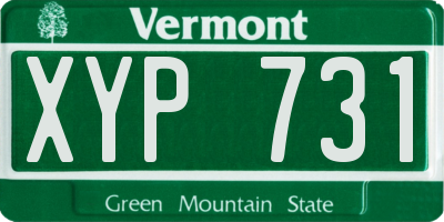 VT license plate XYP731