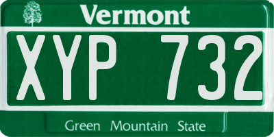 VT license plate XYP732
