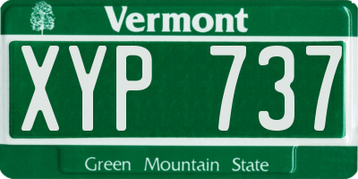 VT license plate XYP737