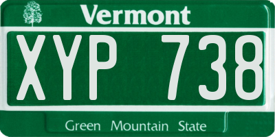 VT license plate XYP738