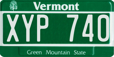 VT license plate XYP740