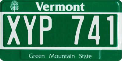 VT license plate XYP741