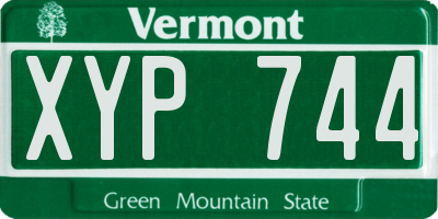 VT license plate XYP744