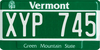 VT license plate XYP745