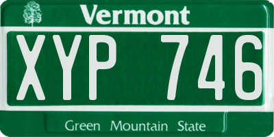 VT license plate XYP746
