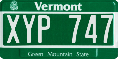 VT license plate XYP747