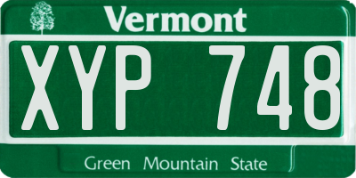 VT license plate XYP748