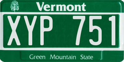 VT license plate XYP751