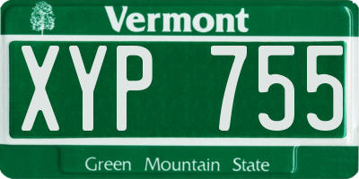 VT license plate XYP755