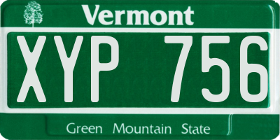 VT license plate XYP756