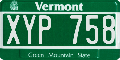 VT license plate XYP758
