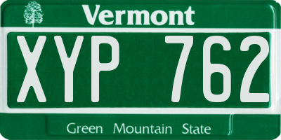 VT license plate XYP762