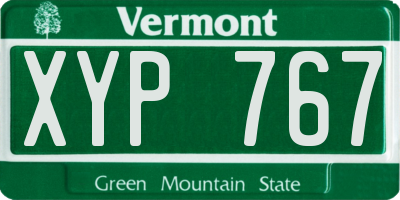 VT license plate XYP767