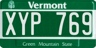 VT license plate XYP769