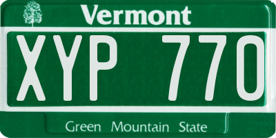 VT license plate XYP770