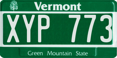 VT license plate XYP773