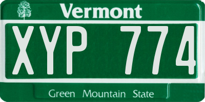 VT license plate XYP774