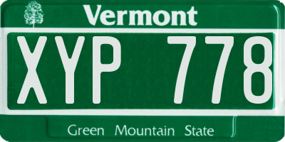 VT license plate XYP778