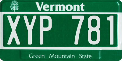 VT license plate XYP781