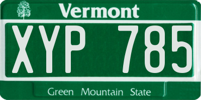 VT license plate XYP785