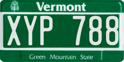 VT license plate XYP788