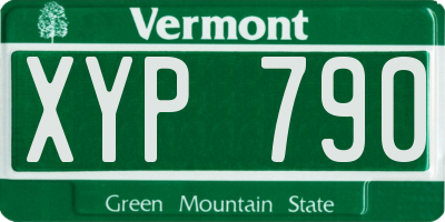 VT license plate XYP790