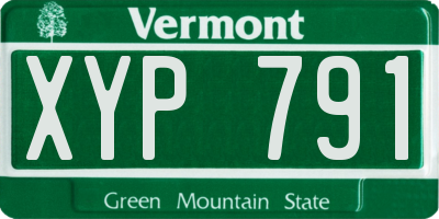 VT license plate XYP791