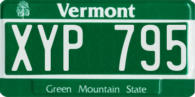 VT license plate XYP795