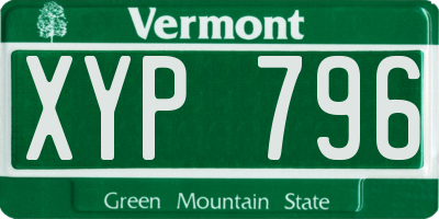 VT license plate XYP796