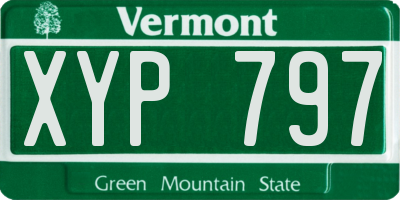 VT license plate XYP797