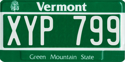 VT license plate XYP799